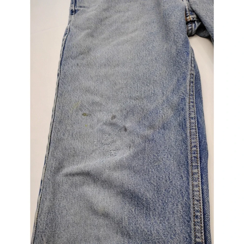 Levi's 505 Men's Straight Leg Stretch Denim Blue Jeans 34x32 Distressed grunge